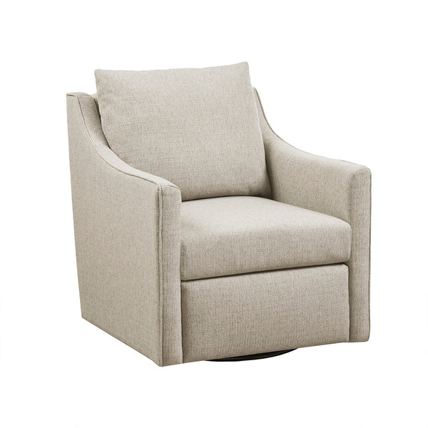 JLA Home Martha Stewart - Swivel Bedford Collection Armchair with 360° Rotation, Removable Cushions, Durable Upholstery, Tailored Design MT103-1208