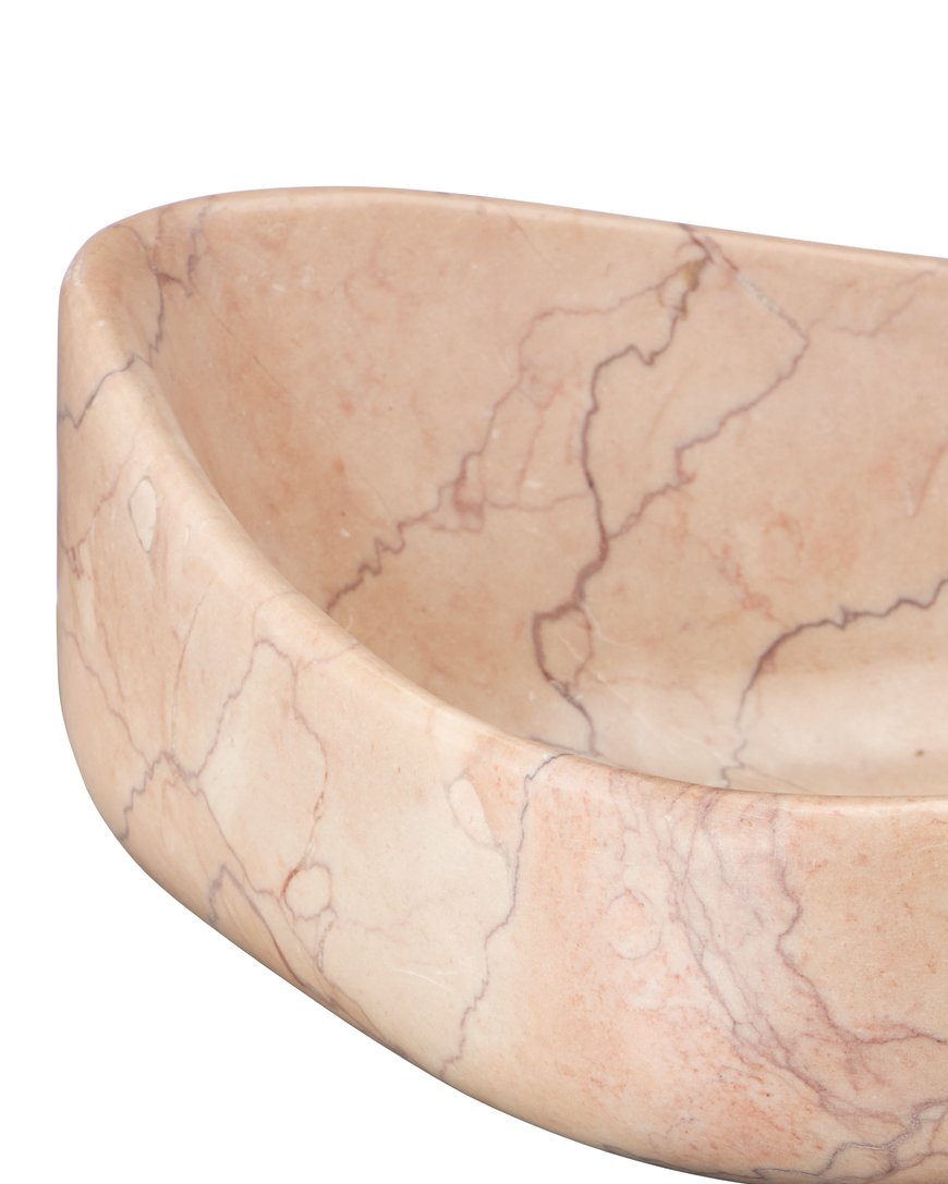 Currey & Company Deaton Rosa Marble Bowl - Elegant Decorative Accent In Rosa Cappuccino With Unique Veining Design Natural Rosa Cappuccino 1200-1038-currey-company