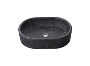 English Elm Luxury Solid Marble Vessel Sink Wavy Organic Stone Basin Matte Honed Vanity Bowl W1696P408022
