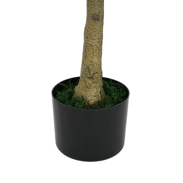 English Elm Christopher Knight Home® - 6' Olive Tree Faux Plant with Pre-Potted Black Plastic Base, Lifelike Leaves, Low Maintenance Décor Green N772P286766G