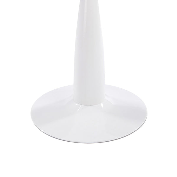 English Elm 31.5inch Tulip Pedestal Round Dining Table White Mdf Mid-century Modern for Small Spaces W3766P410237