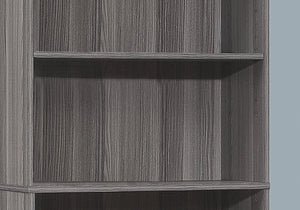 English Elm Bookshelf, Six Tier Tall White Laminate Unit for Home Office or Bedroom Storage B2710P219786