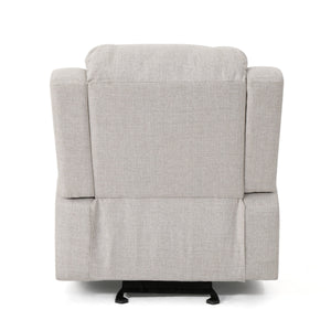English Elm Christopher Knight Home® - Manual Recliner Chair Linen Upholstery, Compact Space-Saving Design with Dual-Angle Lever for Cozy Relaxation Beige 62812.00BGE