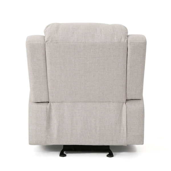 English Elm Christopher Knight Home® - Manual Recliner Chair Linen Upholstery, Compact Space-Saving Design with Dual-Angle Lever for Cozy Relaxation Beige 62812.00BGE
