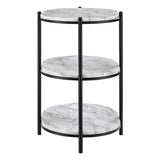 OSP Home Furnishings Renton 3-Tier Oval Table White/Black