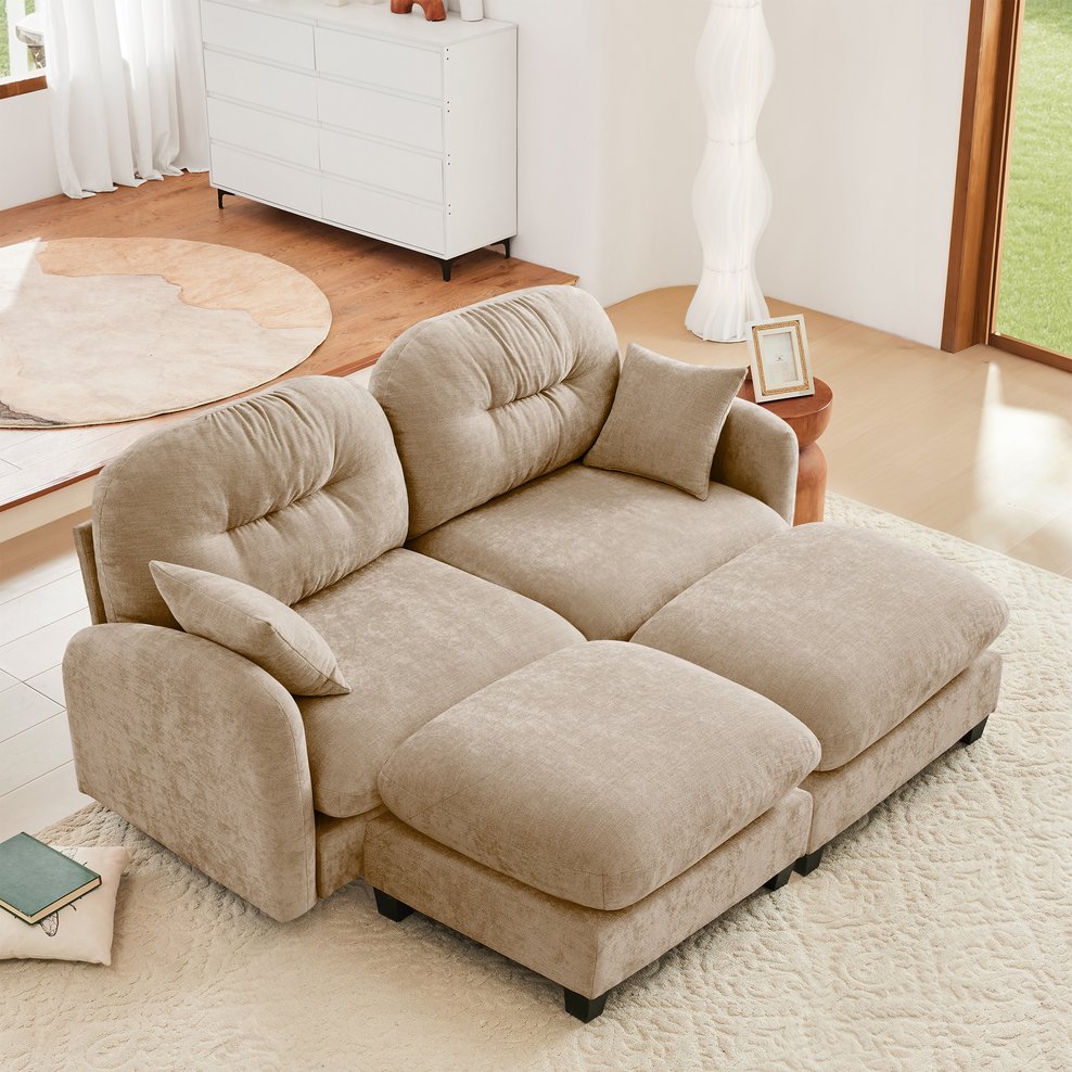 English Elm Cloud Sectional Sofa – Premium Chenille Fabric, Tufted Backrest & Flexible Layouts For Modern Homes W714S01376