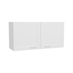 English Elm Wall Wall Cabinet with 2 Doors for Kitchen Storage, Modern Engineered Wood Design, Durable & Compact White 44.09 L x 29.13 W x 3.54 H B097P350281