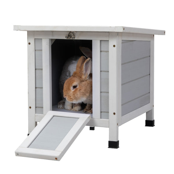 English Elm Modern Fir Wood Pet Hutch Weatherproof Retreat for Rabbits Cats and Small Dogs W2181P357601