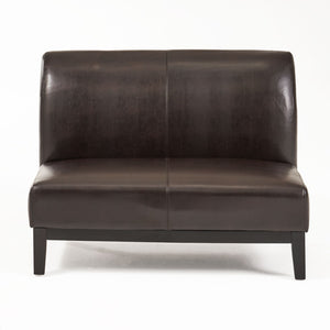 English Elm Love Seat Pu Leather Compact Loveseat with Tapered Rubberwood Legs for Apartments N771P262600W