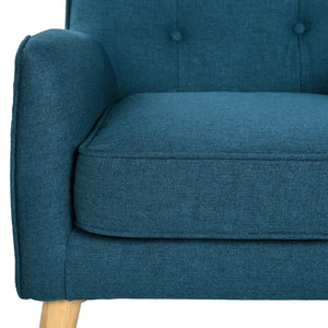 English Elm Mid-century Modern Accent Chair Tufted Polyester Upholstery Tapered Birch Legs N767P419113U