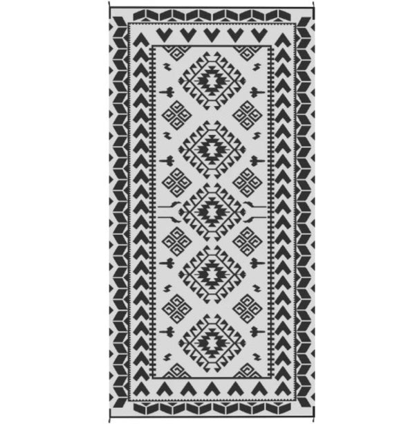 English Elm Outdoor Reversible Polypropylene Area Rug Bold Geometric Patchwork for Patio Camping T3971P421595