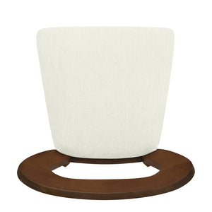 English Elm Christopher Knight Home® - Dining Chair Modern Set of 2 with Rounded Back and Upholstered Seat on Durable Rubberwood Frame Beige,Walnut N771P254007T