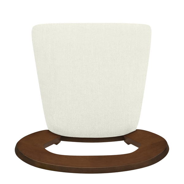 English Elm Christopher Knight Home® - Dining Chair Modern Set of 2 with Rounded Back and Upholstered Seat on Durable Rubberwood Frame Beige,Walnut N771P254007T