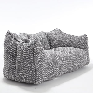 English Elm Soft Plush Foam Beanbag Chair for Two People, Square Recliner Sofa With Superfiber Comfort Embrace Grey W1996P252274