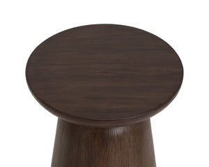 Sunpan KIRI End Table: Mid-Century Modern Accent with Concrete and Wood-Grain Finish for Timeless Style 112476