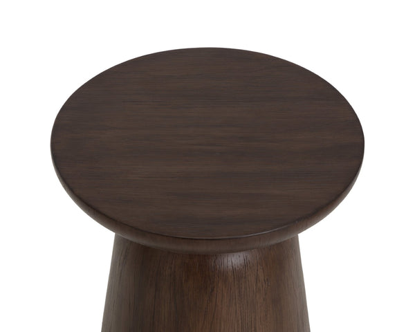 Sunpan KIRI End Table: Mid-Century Modern Accent with Concrete and Wood-Grain Finish for Timeless Style 112476