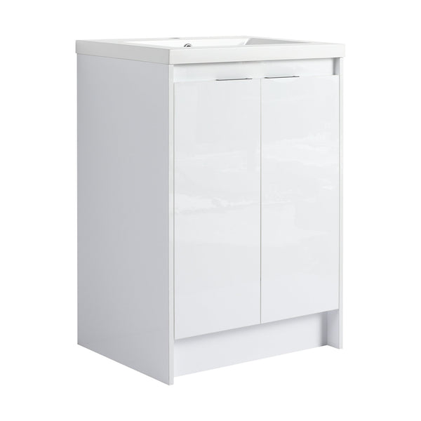 English Elm 72" Freestanding Bathroom Vanity With Soft-Close Drawers, Resin Sink & Extra Storage For Elegance W999S00427