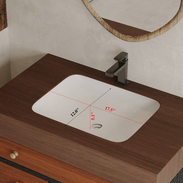 English Elm 29.9" Floating Bathroom Vanity Sintered Stone Top Soft Close Drawers Bronze Gold Hardware Brown,Walnut,White W3136S00045