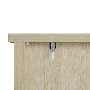 English Elm Hollowed-Out Cabinet With 2 Doors & 3 Drawers – Stylish American Furniture For Versatile Storage Solutions W688P223034
