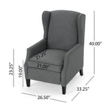 Christopher Knight Home® - Noble House - Wescott Contemporary Fabric Wingback Pushback Recliner