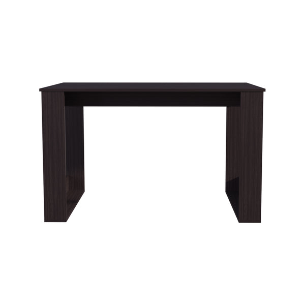 English Elm Oviedo 120 Writing Desk Black — 47.2" Compact MDF Folding Desk, Modern Sturdy Design, Lockable Foldable B200P286973