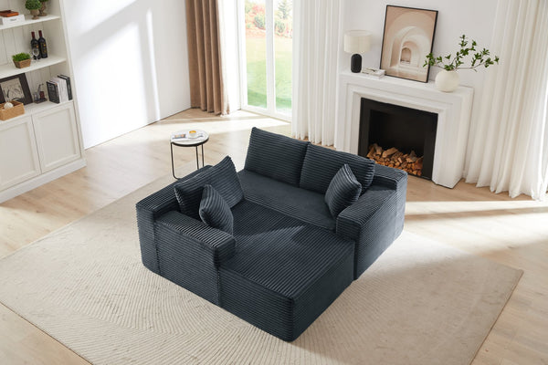 English Elm L-Shaped Cloud Sectional Sofa – Deep Seat Comfort, No Assembly, Modular Design For Living Spaces W2339P294924