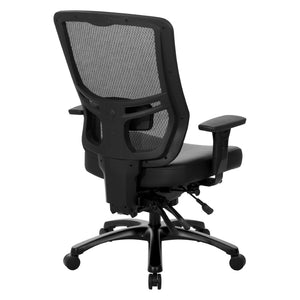 OSP Home Furnishings Progrid Mesh Back Ergonomic Office Chair with Lumbar Support for Big and Tall Users 95894BT-R107