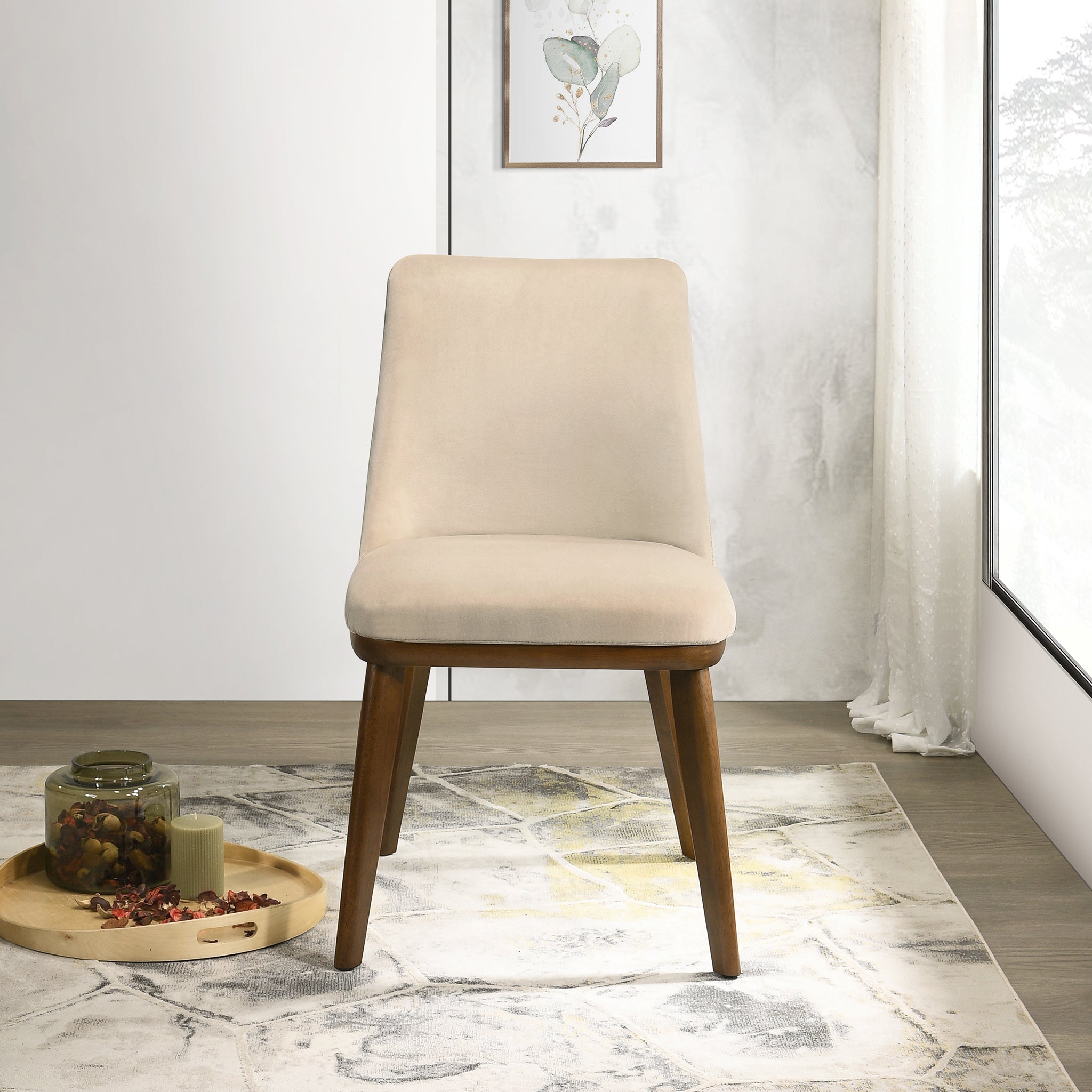 English Elm Clove Mid-Century Dining Chair