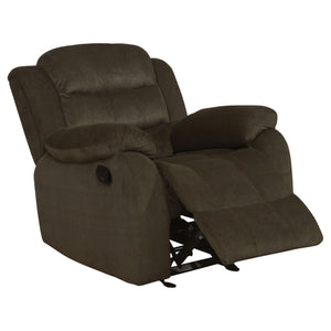 English Elm Cadenza Olive Brown Upholstered Glider Recliner with Padded Arms, Smooth Glide, Cozy Earthy Elegance B062P331085