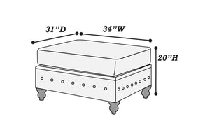 English Elm 1pc Cocktail Ottoman Breathable Leatherette Tufted Accent Bench with Handcrafted Gourd Wooden Legs, Stylish Living Room Statement piece Dark Coffee 32 L x 15 W x 36 H B011P234291