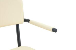English Elm Dining Chairs Set of 2 Velvet Upholstered with Hangable Arms and Metal Legs W3493P449279