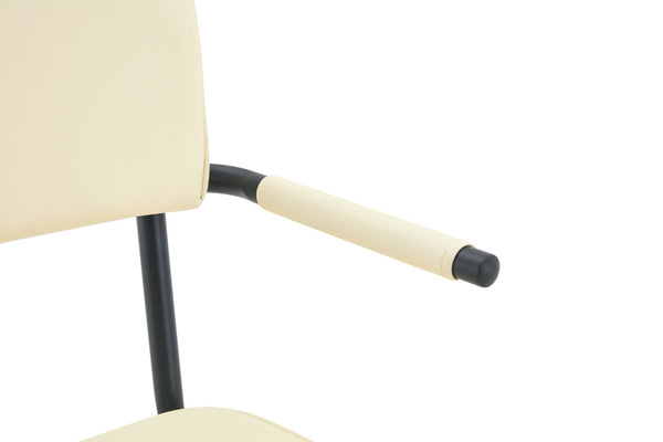 English Elm Dining Chairs Set of 2 Velvet Upholstered with Hangable Arms and Metal Legs W3493P449277