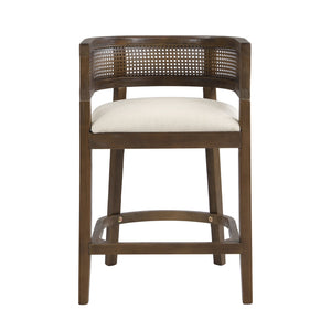 English Elm Christopher Knight Home® - Wood Upholstered Arm Counter Stools Set Of 2 - Beige & Walnut - Stylish Comfort For Your Kitchen N771P265580T