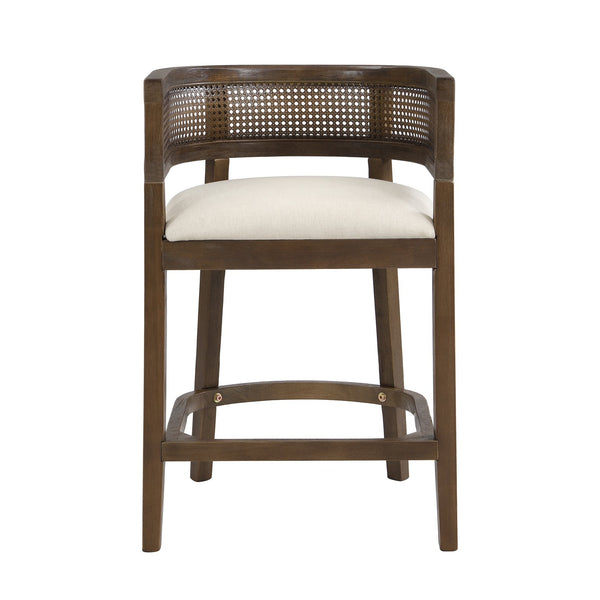English Elm Christopher Knight Home® - Wood Upholstered Arm Counter Stools Set Of 2 - Beige & Walnut - Stylish Comfort For Your Kitchen N771P265580T