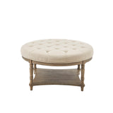 Martha Stewart Cedric Transitional Accent Ottoman MT101-0135 Cream