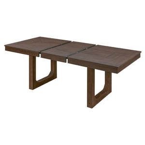 English Elm 60"-78" Extendable Farmhouse Dining Table Solid Rubberwood Legs Seats up to Eight Walnut N752P436722D