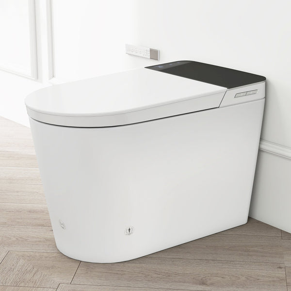 English Elm Tankless Smart Bidet Toilet with Heated Seat, Warm Air Dryer, Auto Open/Close & Remote Control N753P256132G