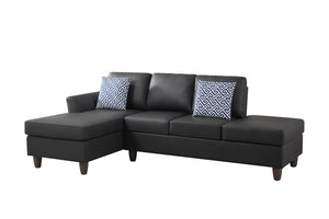 English Elm Hidden Compartment Modular Sectional with Pull Out Drawer and Coordinated Accent Pillows B2730S00065
