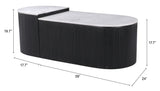 Ormara Coffee Table Set (2-Piece) White & Black 109920 Zuo Modern