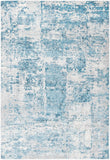 Unique Loom Finsbury Elizabeth Machine Made Abstract Rug Blue, Ivory/Gray/Light Blue 6' 1" x 9' 0"