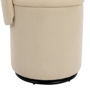 English Elm Stylish Barrel Swivel Accent Chair Upholstered Seat with Storage for Vanity or Dining W3248P424639