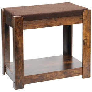 English Elm Pet Bunk Bed Vintage Double-Level Window Perch with Removable Steps, Cushion, Scratch Pad, Sturdy W1687P165899