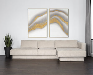 Sunpan TECOMA Sofa Chaise - Modern Minimalist Design in Danny Cream, Right-Hand Facing Comfort for Living Spaces 106171