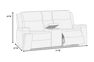 English Elm Modern Reclining Loveseat with Console Cup Holders Faux Leather Plush Seating Auburn B011P469517