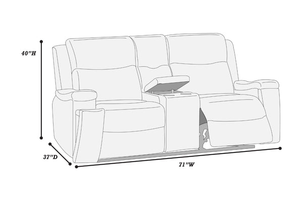 English Elm Modern Reclining Loveseat with Console Cup Holders Faux Leather Plush Seating Auburn B011P469517