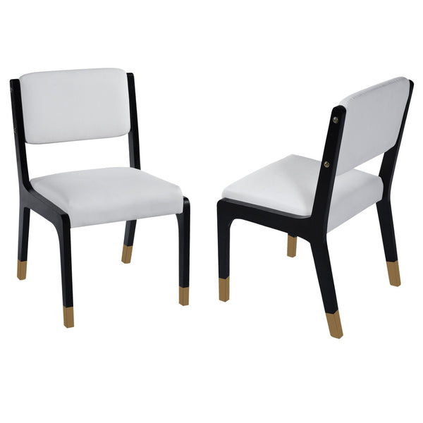 English Elm Wood Dining Chairs Set Of 2 - Modern Farmhouse Accent With Solid Wood Legs & Comfortable Padded Seats N842P300888D-GIGA