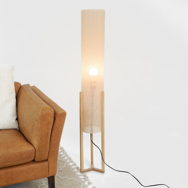 English Elm Ashcroft Furniture - Contemporary Floor Lamp - Modern Oak Light For Living Room, Bedroom & Office, Stylish And Functional B183P315103