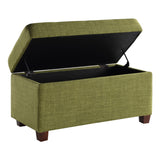 OSP Home Furnishings Storage Ottoman Green