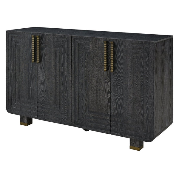 English Elm Trexm Vintage Fluted Sideboard with Soft Close Doors and Ash Wood Grain Finish N715P289209B
