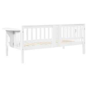 English Elm Albany Twin Daybed with Drop-Down Side Tables, White Wood Slat Design for Teens, Office & Guests B062P358373
